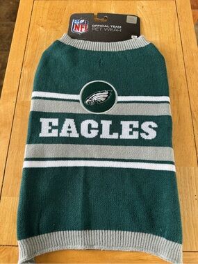 NFL Philadelphia Eagles Teal and Gray Knit Pet Jersey